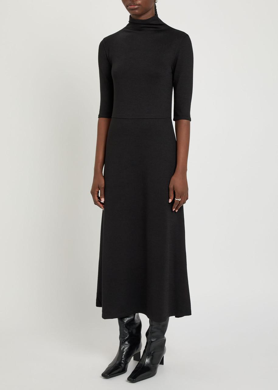 Vince Jersey Close-Knit Dress in Black | Lyst Vince Jersey Close-Knit Dress in Black | Lyst