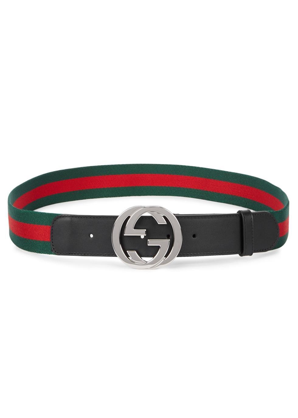 Gucci Web Belt With G Buckle in Green for Men - Save 43% - Lyst
