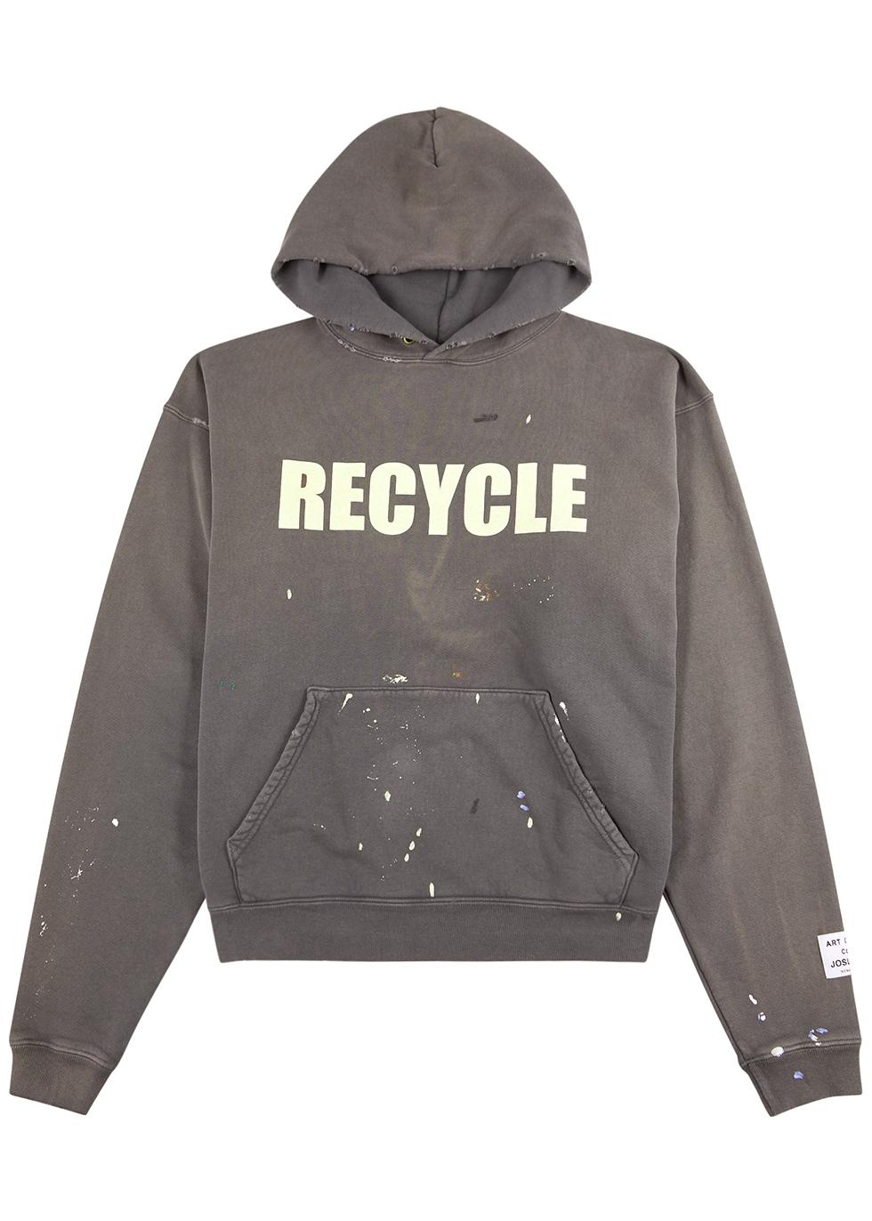 GALLERY DEPT. 90s Recycle Hooded Cotton Sweatshirt in Gray for Men | Lyst