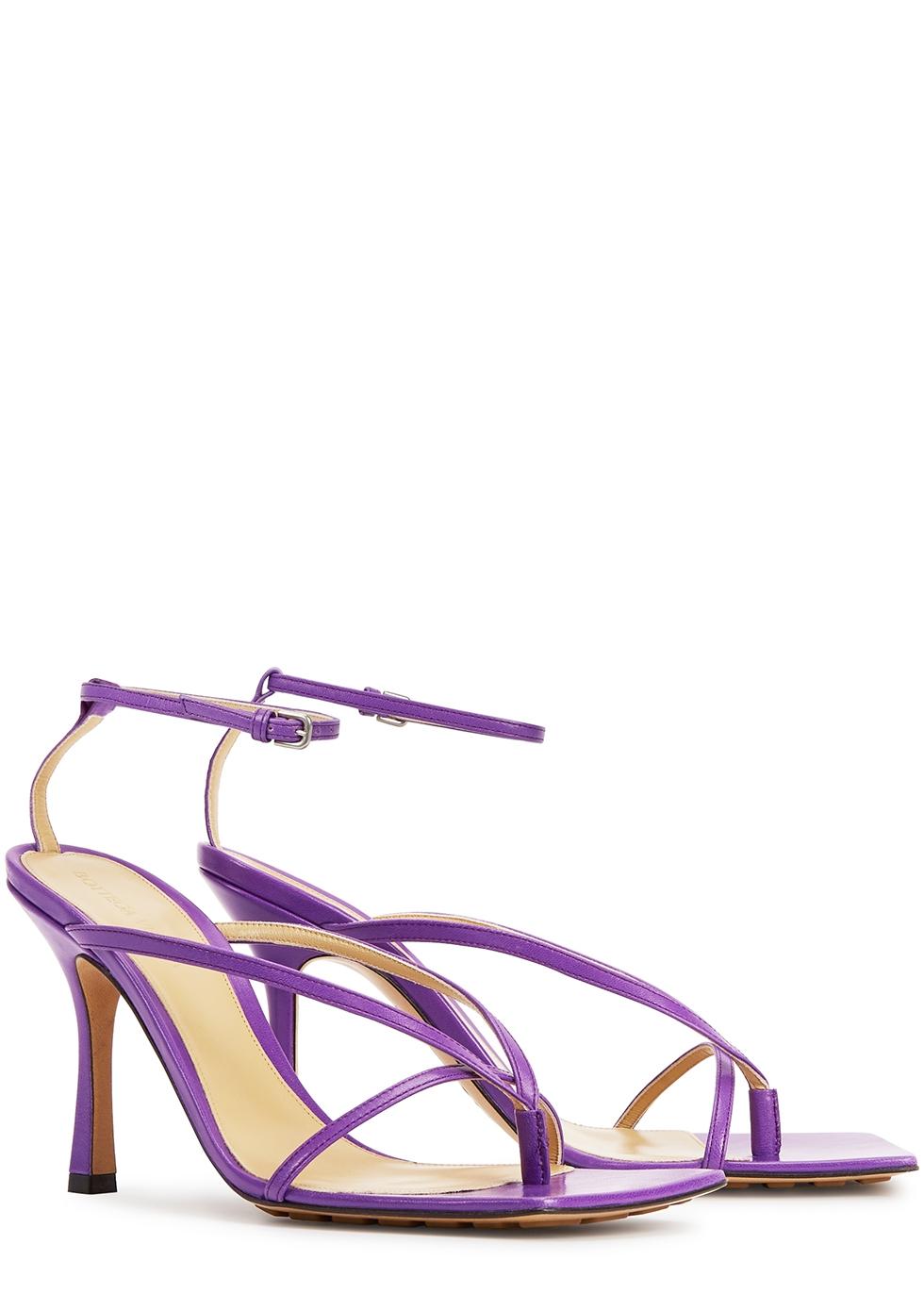Bottega Veneta Stretch 90 Purple Leather Thong Sandals in Pink Lyst