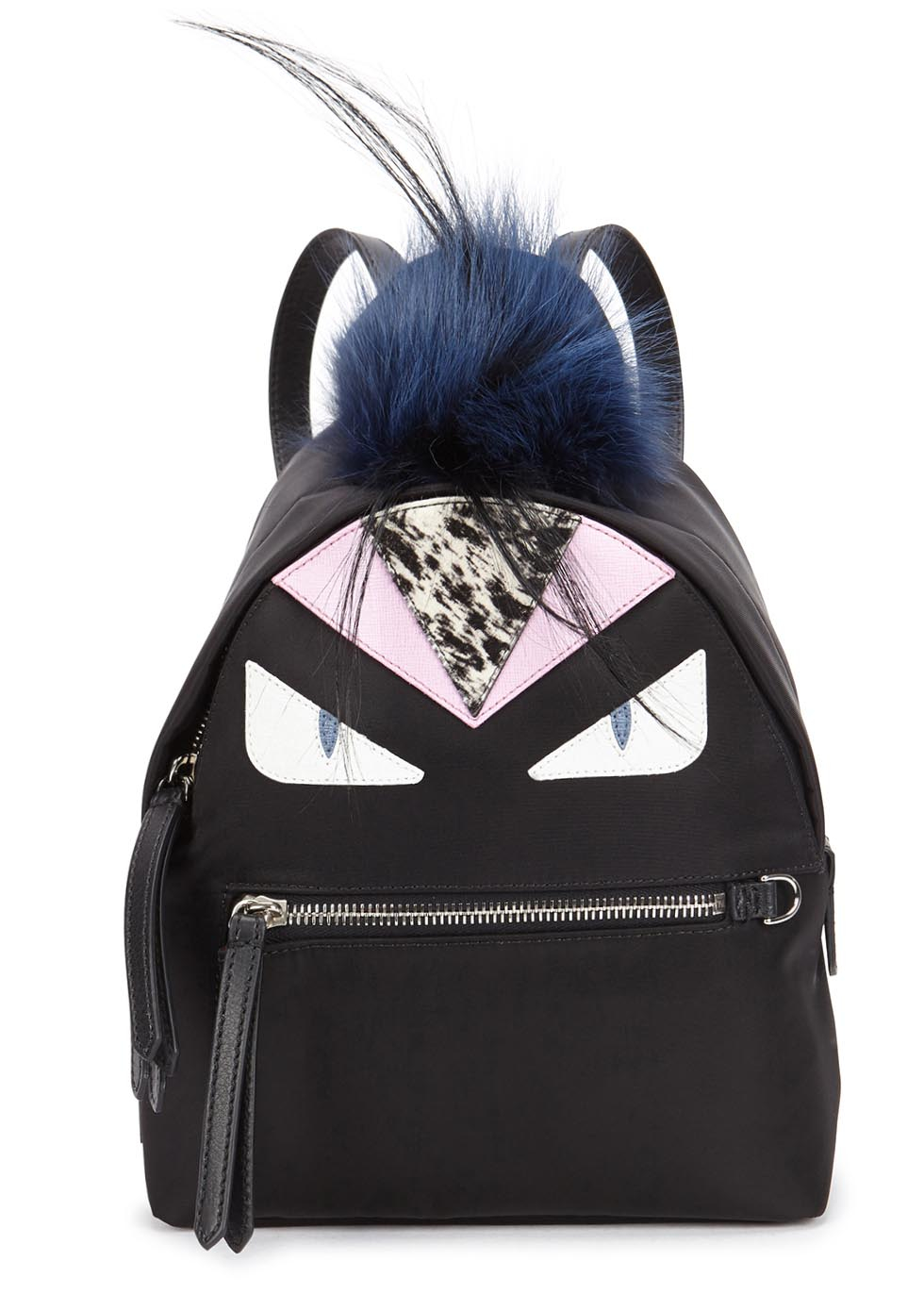 Fendi Synthetic Zaino Monster Face Embellished Backpack in Black - Lyst