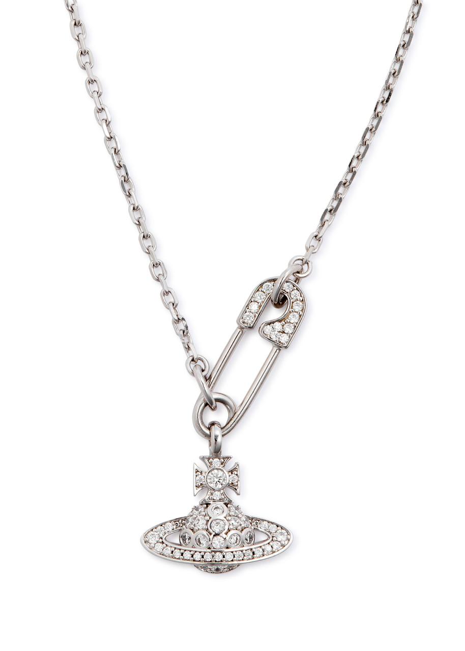 Vivienne Westwood Lucrece Safety Pin Necklace in Metallic | Lyst