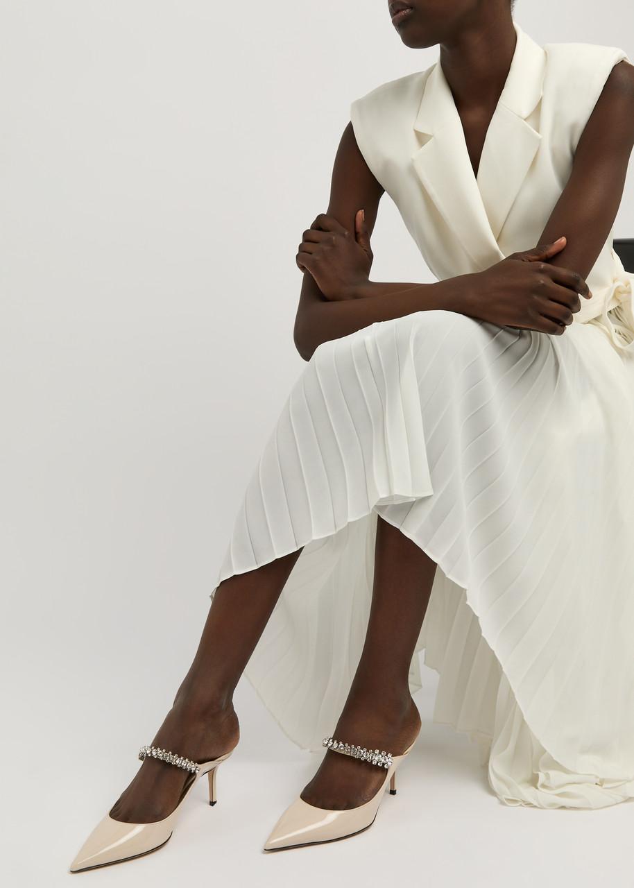 Jimmy Choo Bing 65 Off-white Patent Leather Mules Lyst UK - Main Image