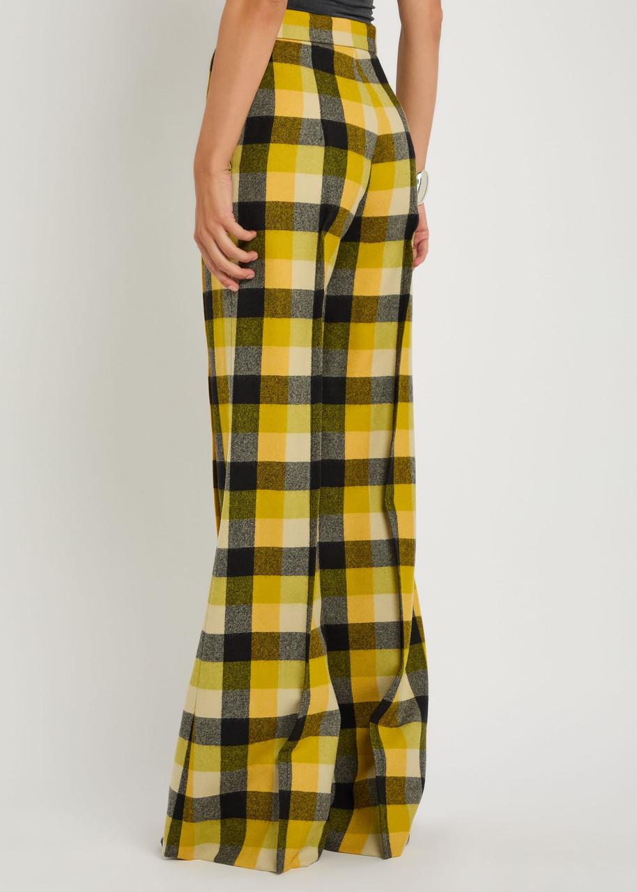 Vivienne Westwood Checked Flared-Leg Trousers in Yellow Lyst UK