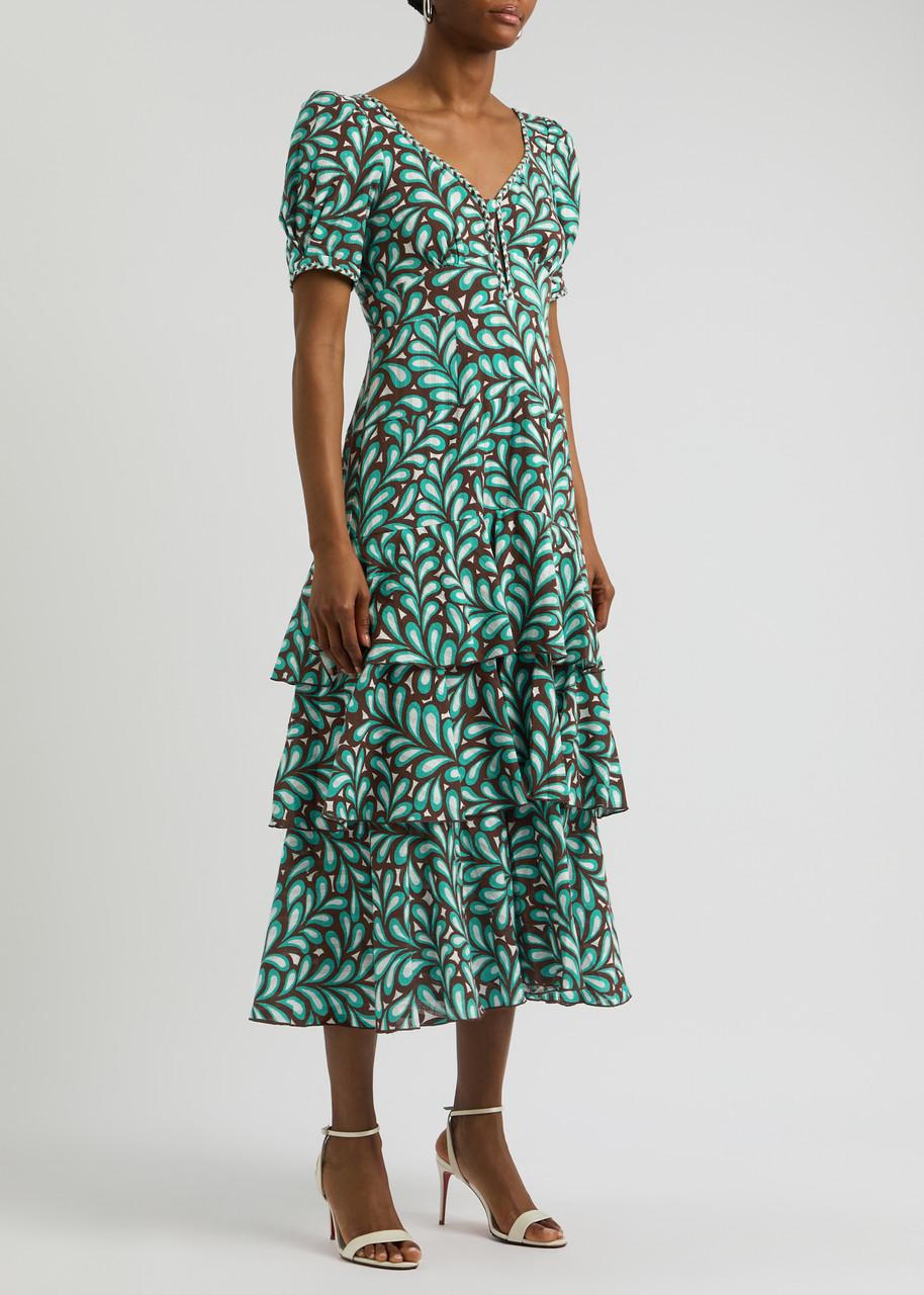 Dvf flutter sleeve dress 2025