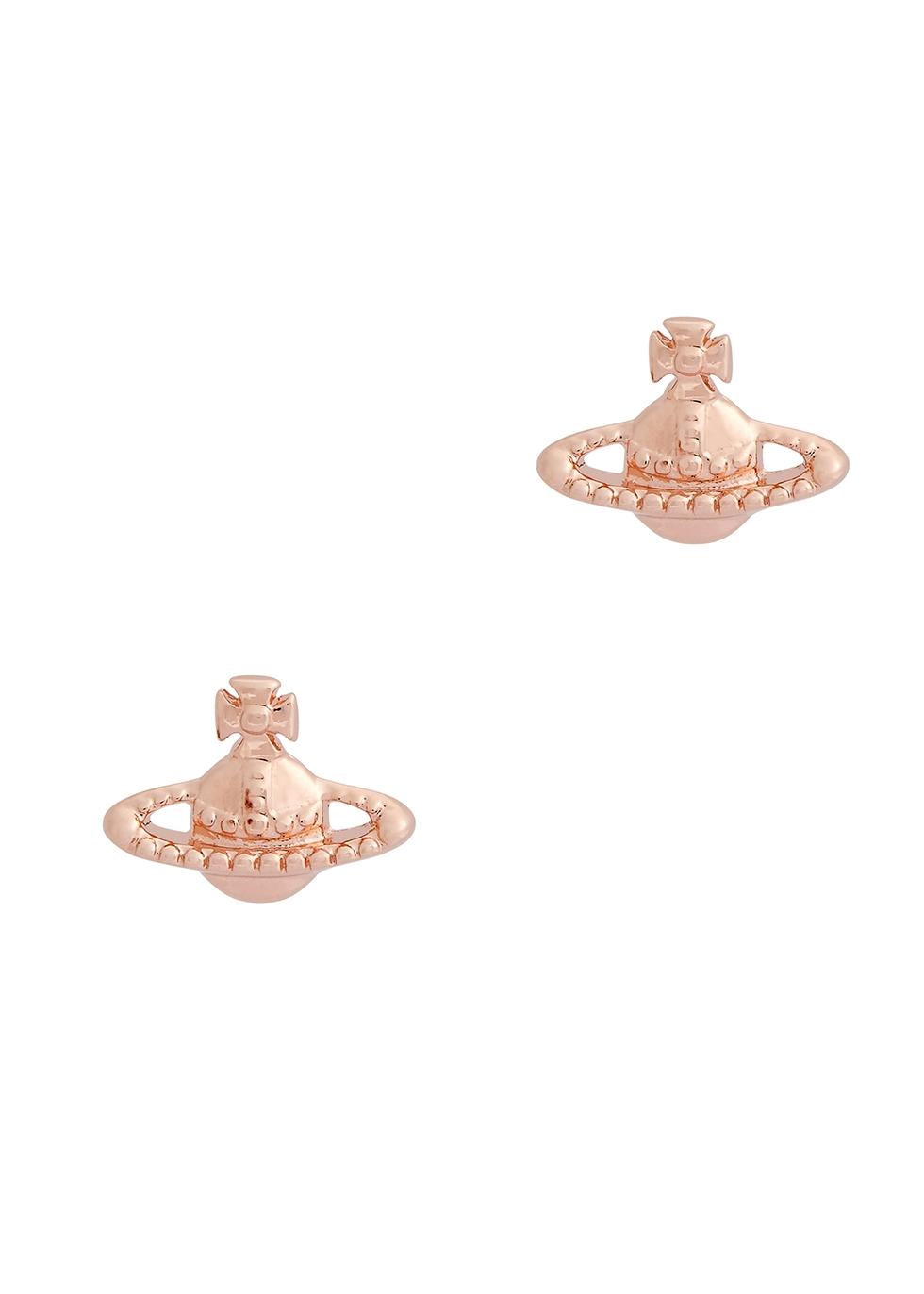 Vivienne Westwood Farah Rose Gold-tone Stud Earrings in Pink - Lyst