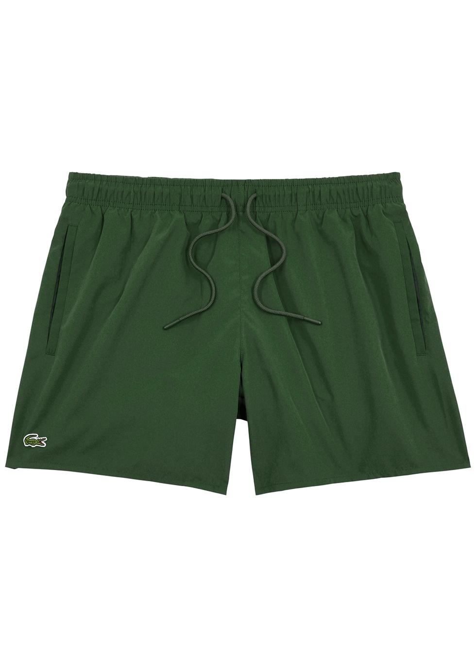 Lacoste Logo Nylon Swim Shorts in Green for Men | Lyst