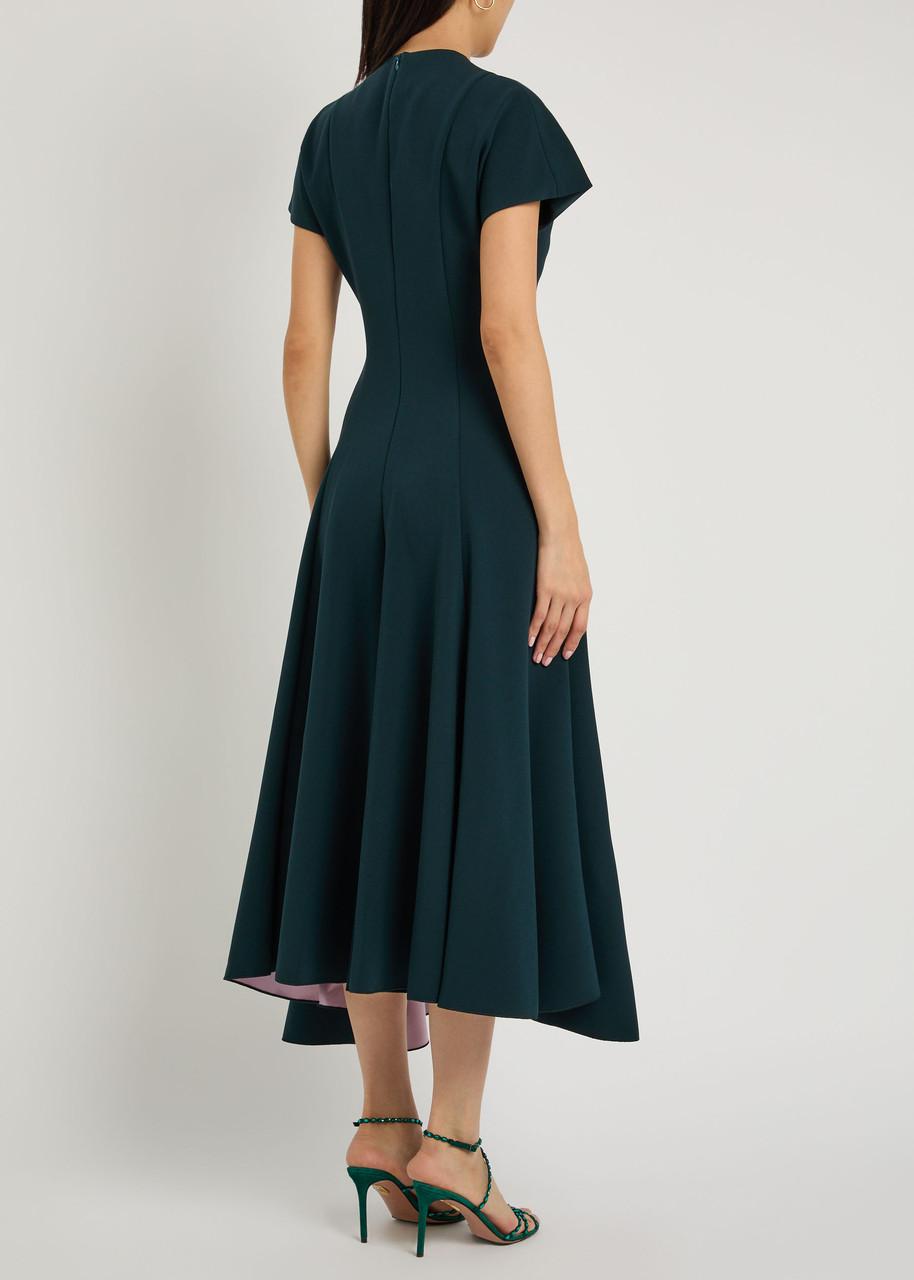 blue dress for baby girl Asymmetric Layered Halterneck Mini Dress in Black - 8