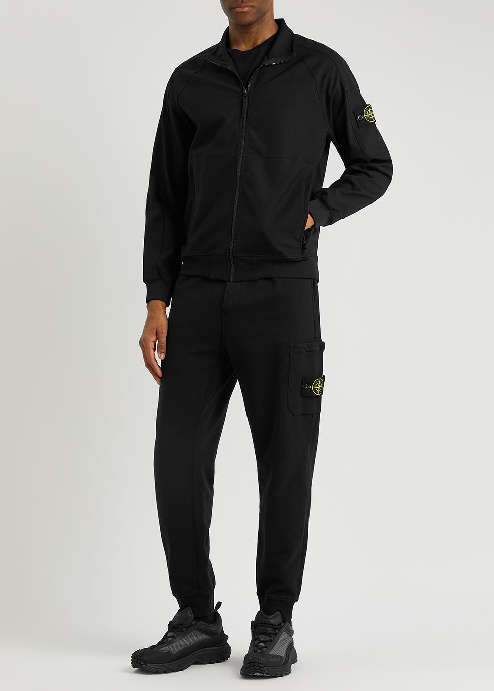 Stone Island Stretch-jersey Track Jacket in Black for Men | Lyst