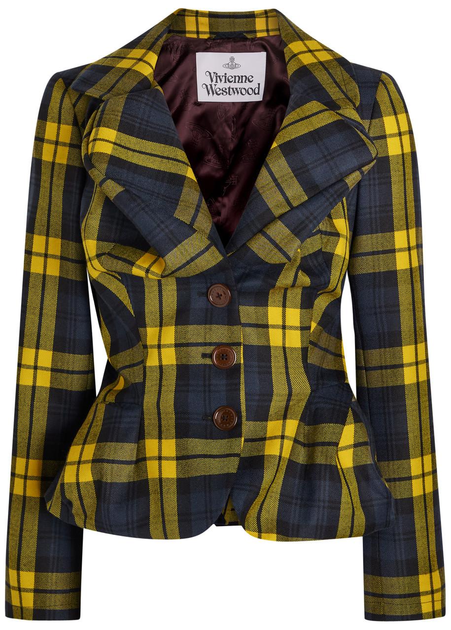 ジャケット VIVIENNE WESTWOOD DRUNKEN JACKET WITH TARTAN WOOL PATTERN Vivienne Westwood Drunken jacket with tartan wool pattern