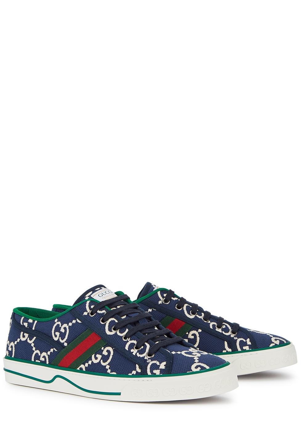 Gucci Canvas Low Trainers in Blue & White (Blue) for Men - Lyst