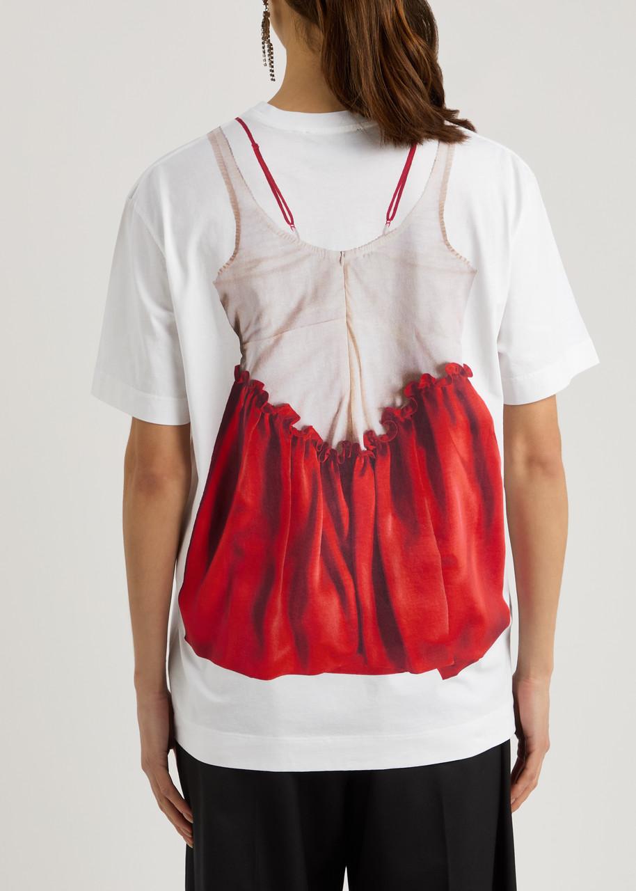 Simone Rocha Negligee Tromp 'Oeil Printed Cotton T-Shirt in