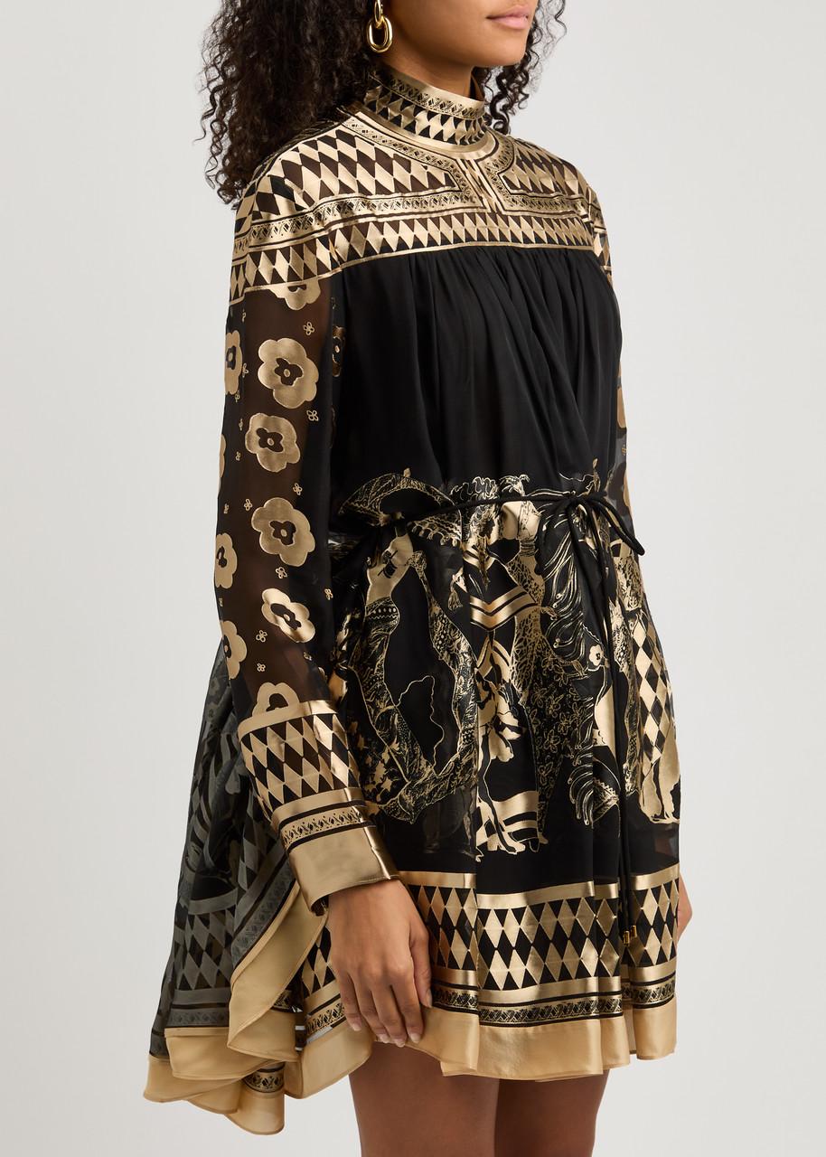 ZIMMERMANN 1222WRS252MUS 関税送料込 Zimmermann Illustration Otto Fil Coupé Chiffon Mini Dress in