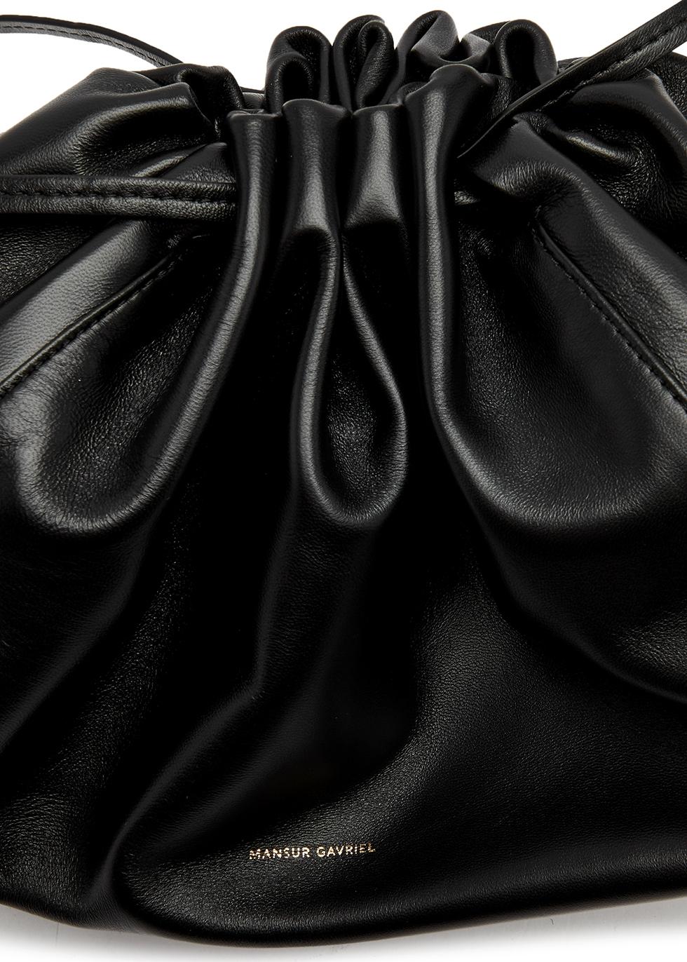 Mansur Gavriel Notte Leather Shoulder Bag in Black