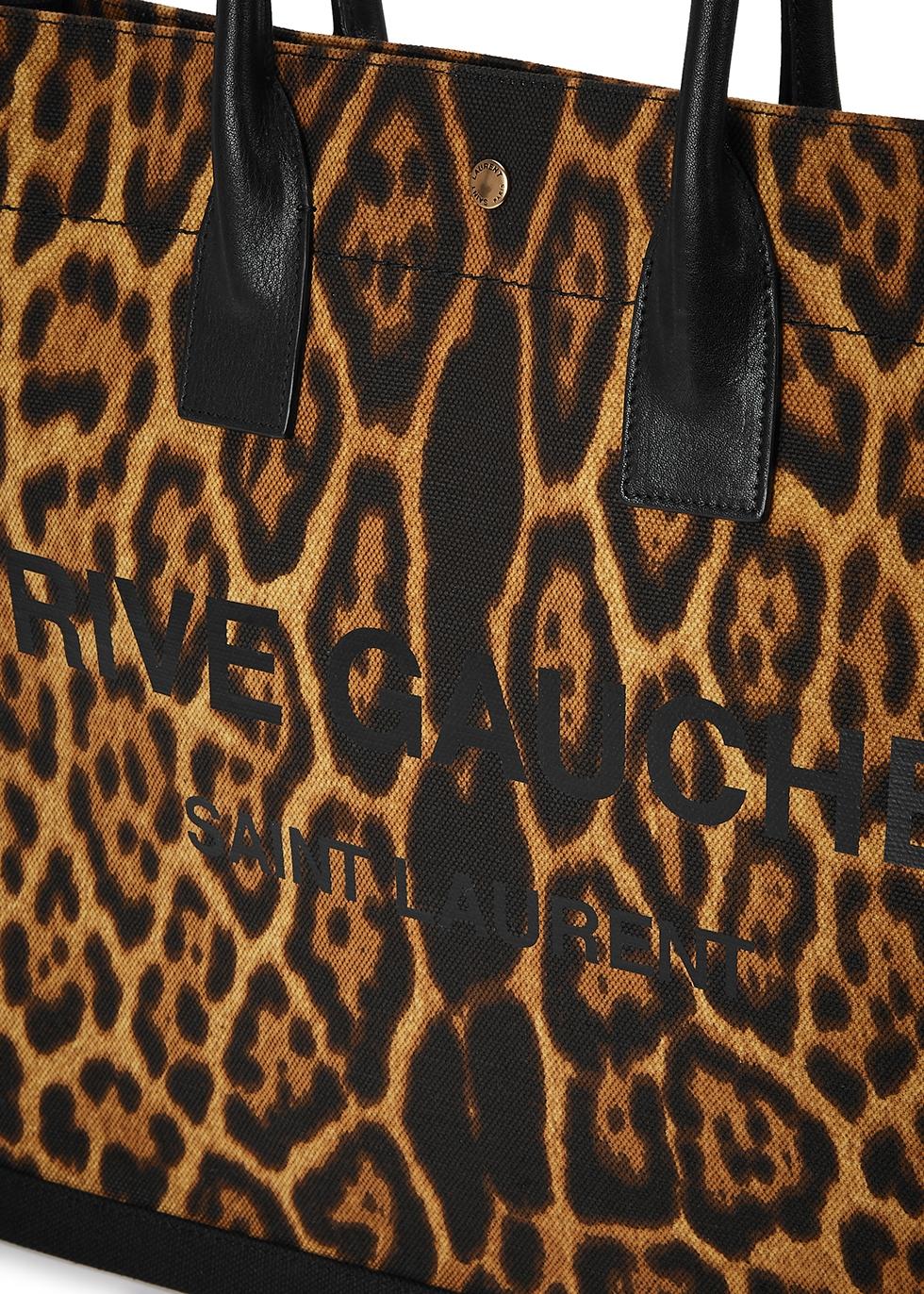 Saint Laurent - Authenticated Cabas Rive Gauche Handbag - Leather Black Leopard for Women, Never Worn, with Tag