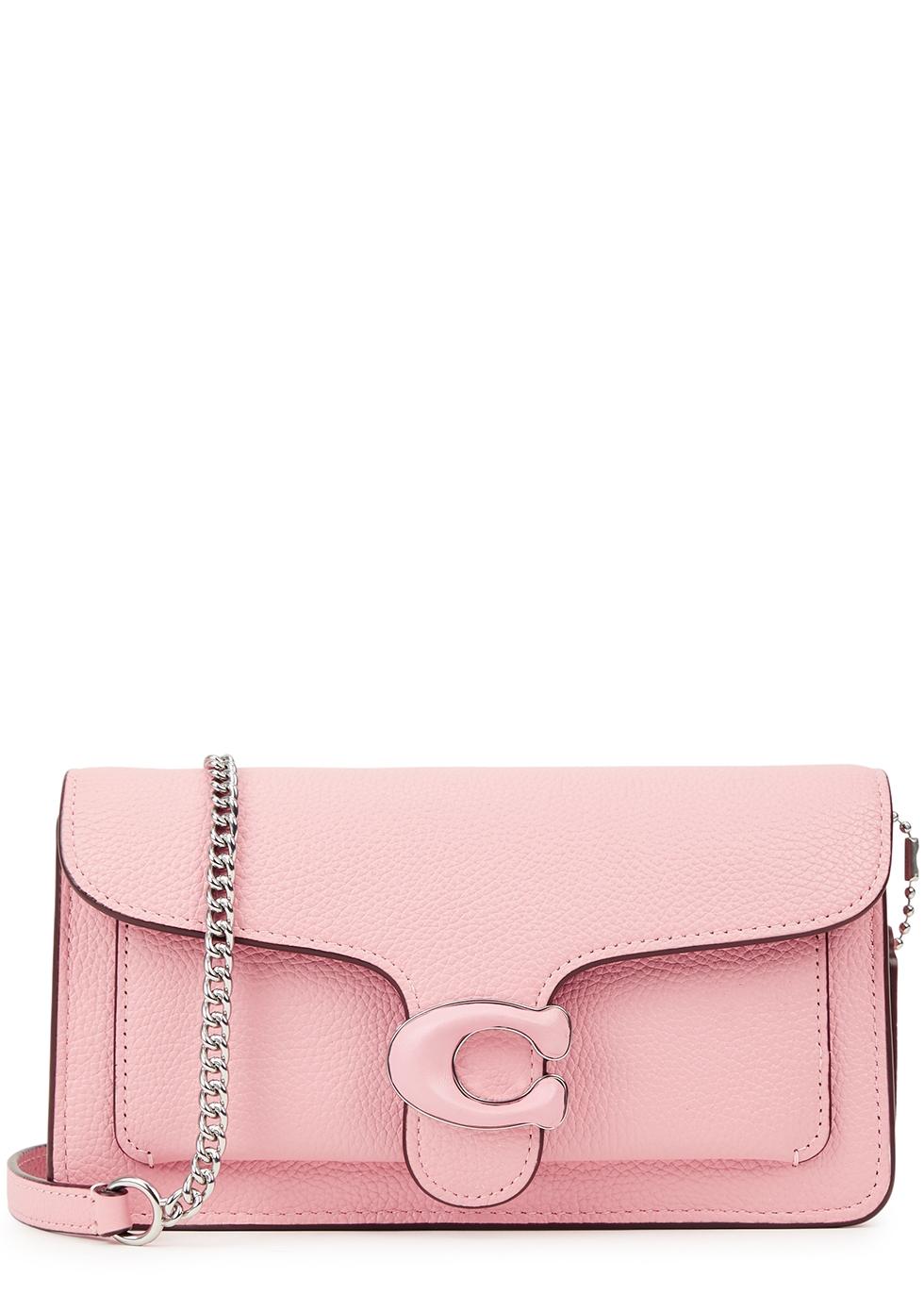 COACH Tabby Leather Wallet-on-chain in Pink | Lyst