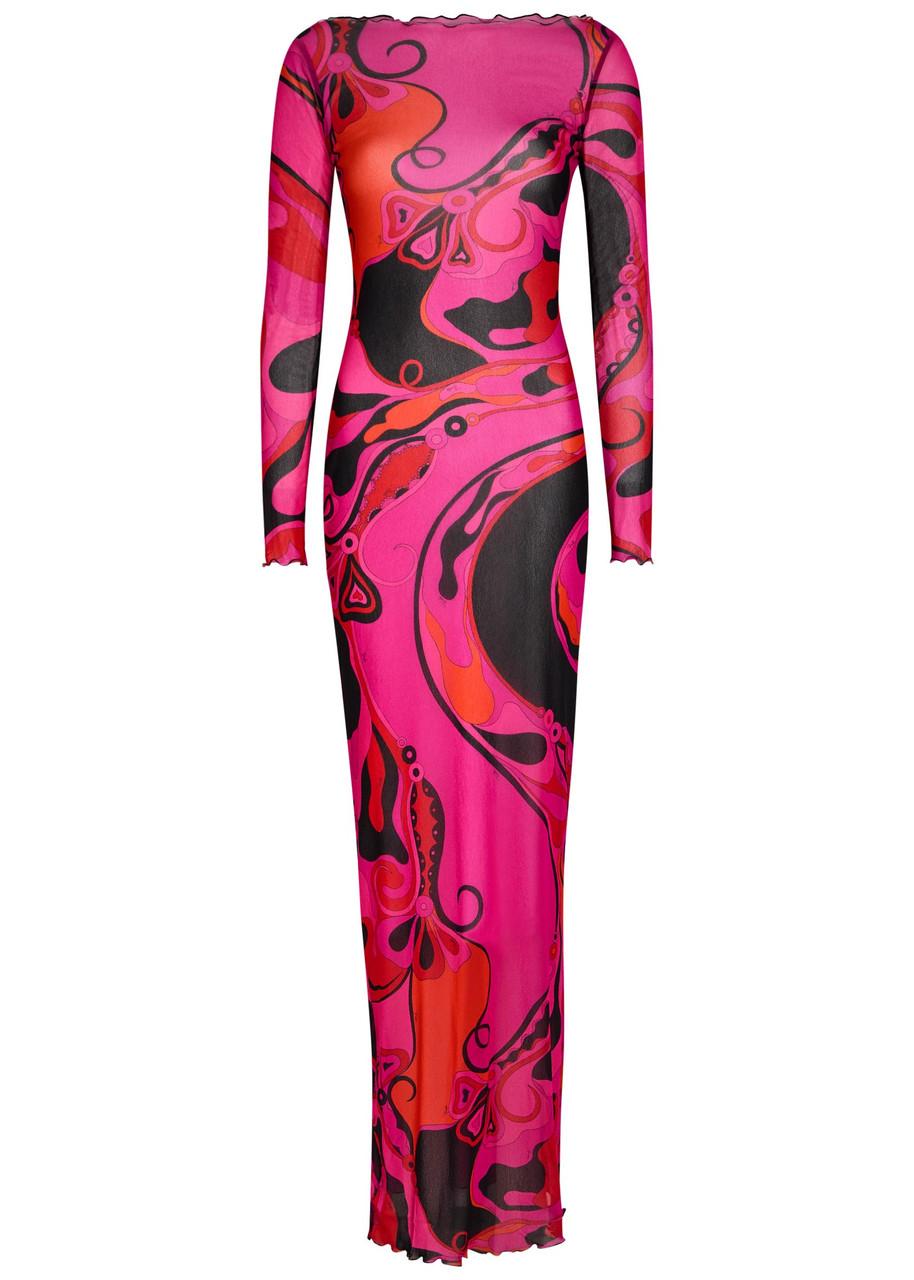 long pink silk dress ESPERANZA PINK SILK PLEATED GOWN | CULT MIA main image 1