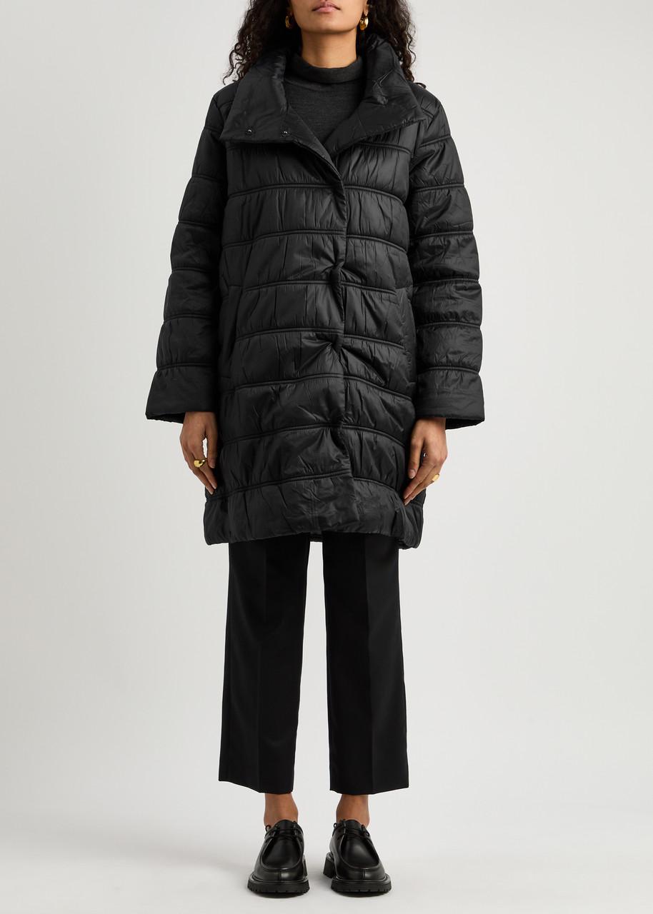 Puffer Coat Eileen Fisher Quilted Jacket Eggshell Recycled Nylon