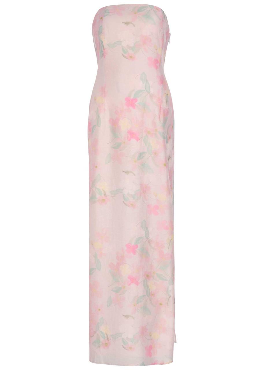 strapless open back dress Georgio Dress in Camelia Blush Pink – Misia main image 1