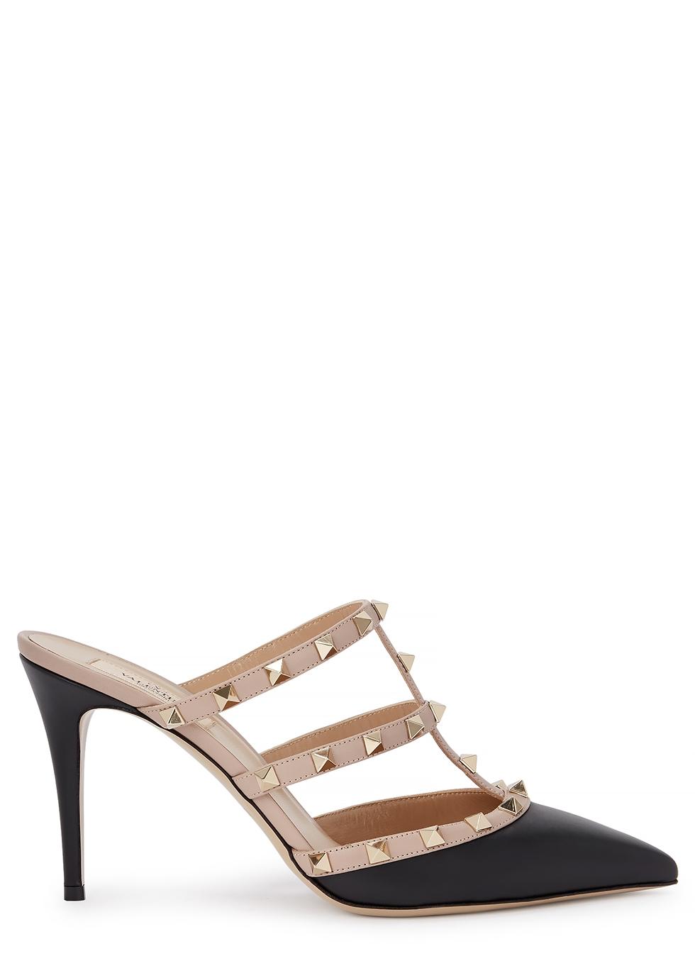 valentino garavani rockstud flat leather mules