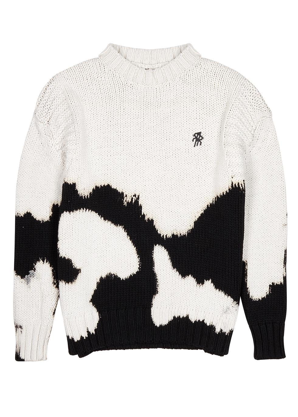 black and white off white jumper