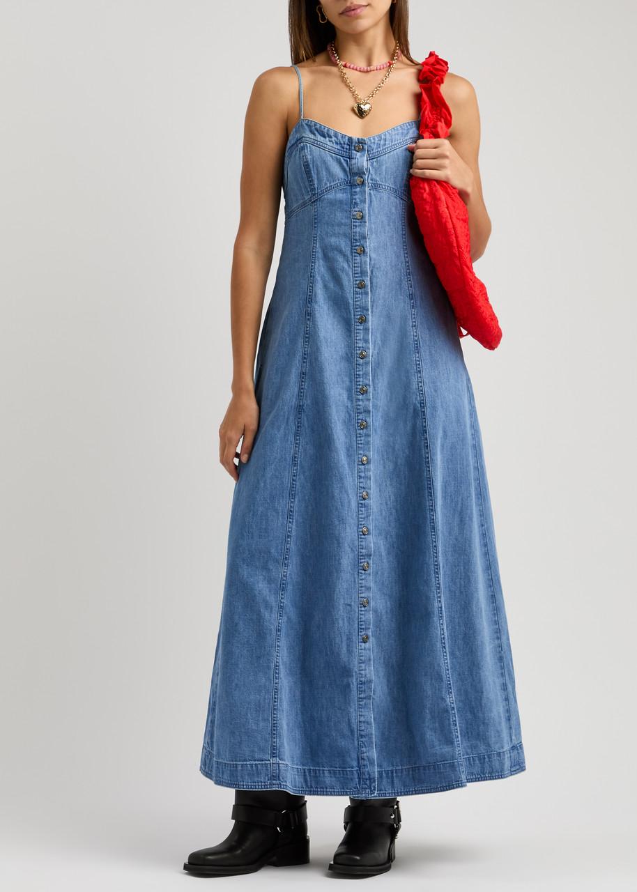chinese dress ladies Free People We The Free Come As You Are Denim Maxi Skirt -  Sun Diego  Boardshop