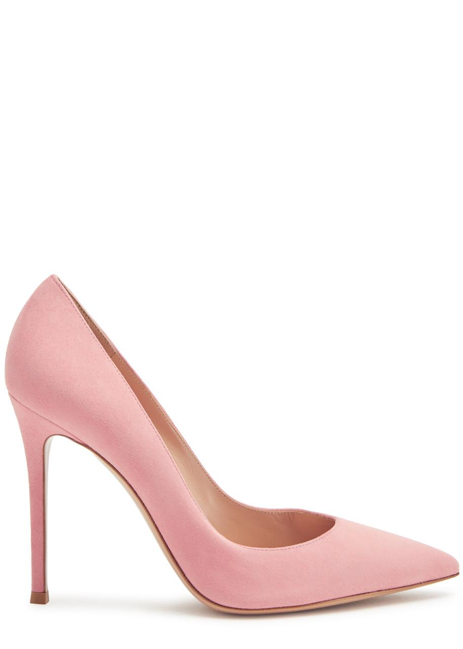Pink top suede stilettos