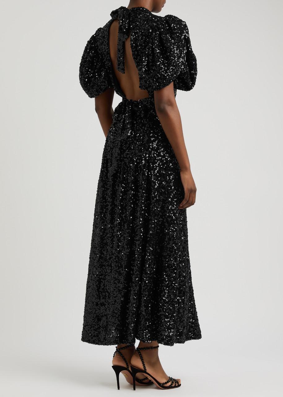 Designer Rotate Birger Christensen Sirin Ruched Sequined
