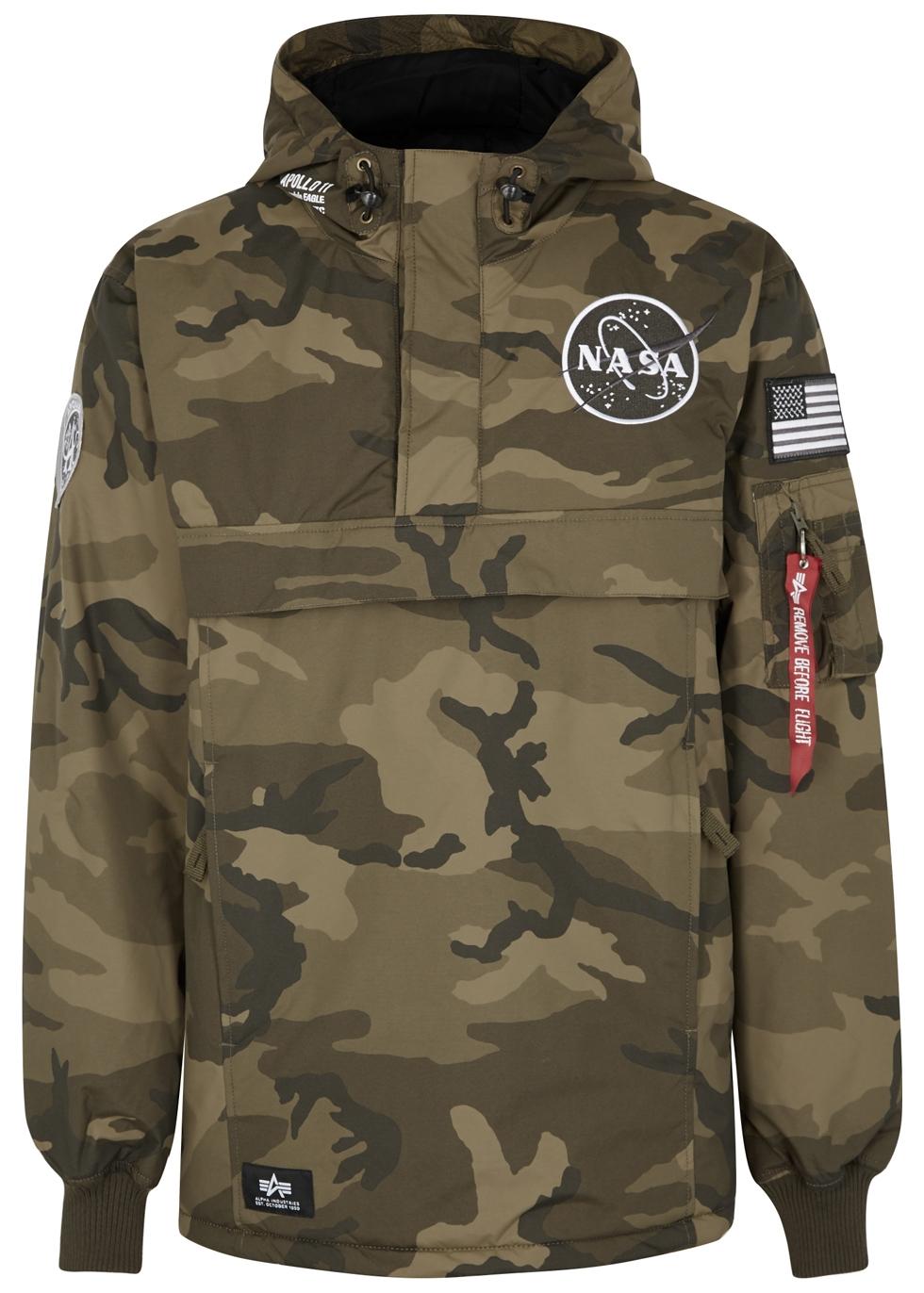 Alpha Industries Synthetic Nasa Camouflage-print Shell ...