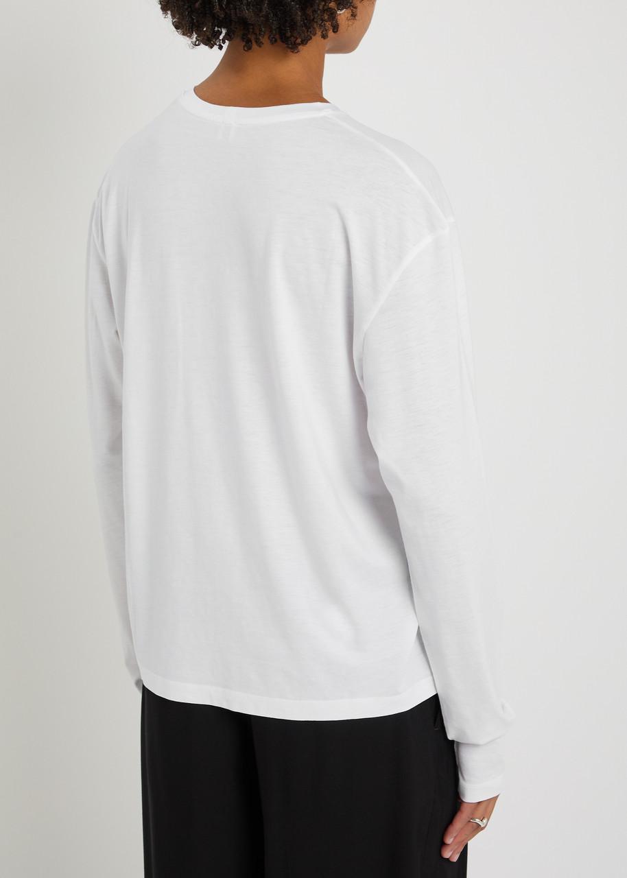 Tシャツ・カットソー TOTEME Classic Long-Sleeve lyocell and cotton T-shirt Classic long-sleeve tee | Why are you here?
