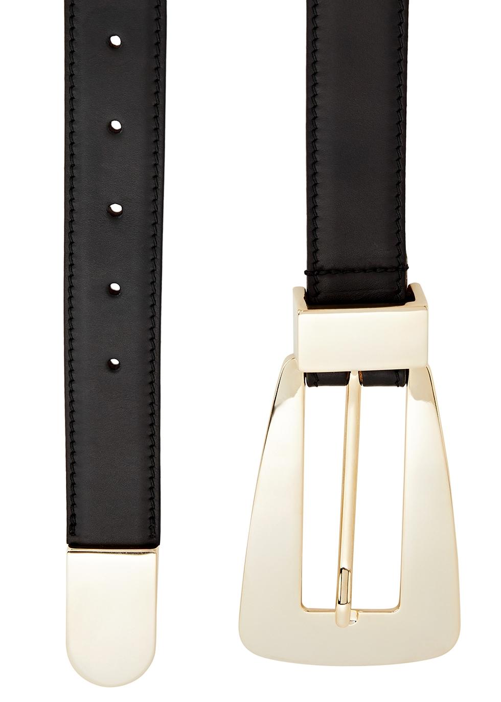 Khaite - Robbi Black Patent Leather Belt