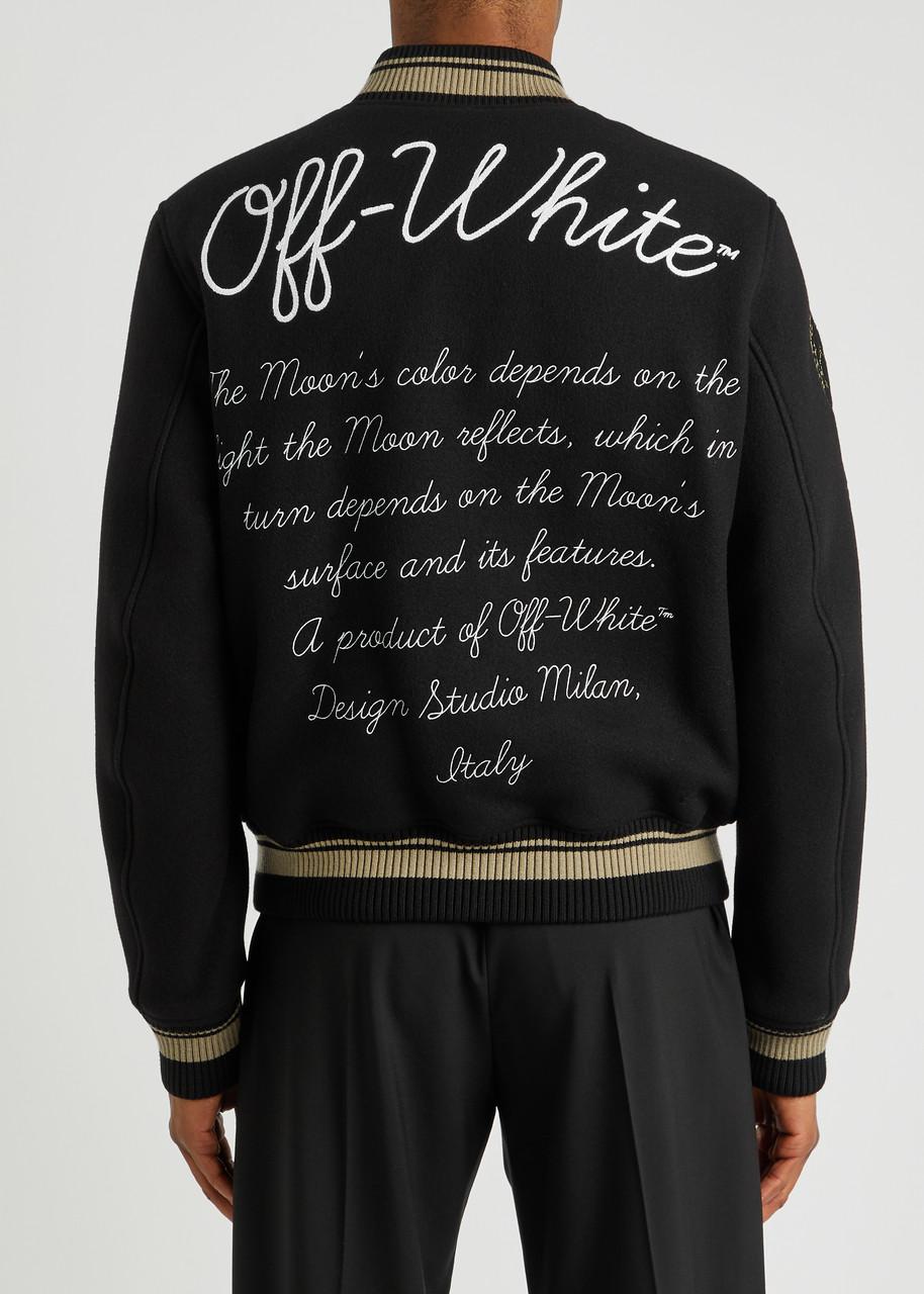 Black and White Louis V & Fragment Varsity Jacket - HJacket