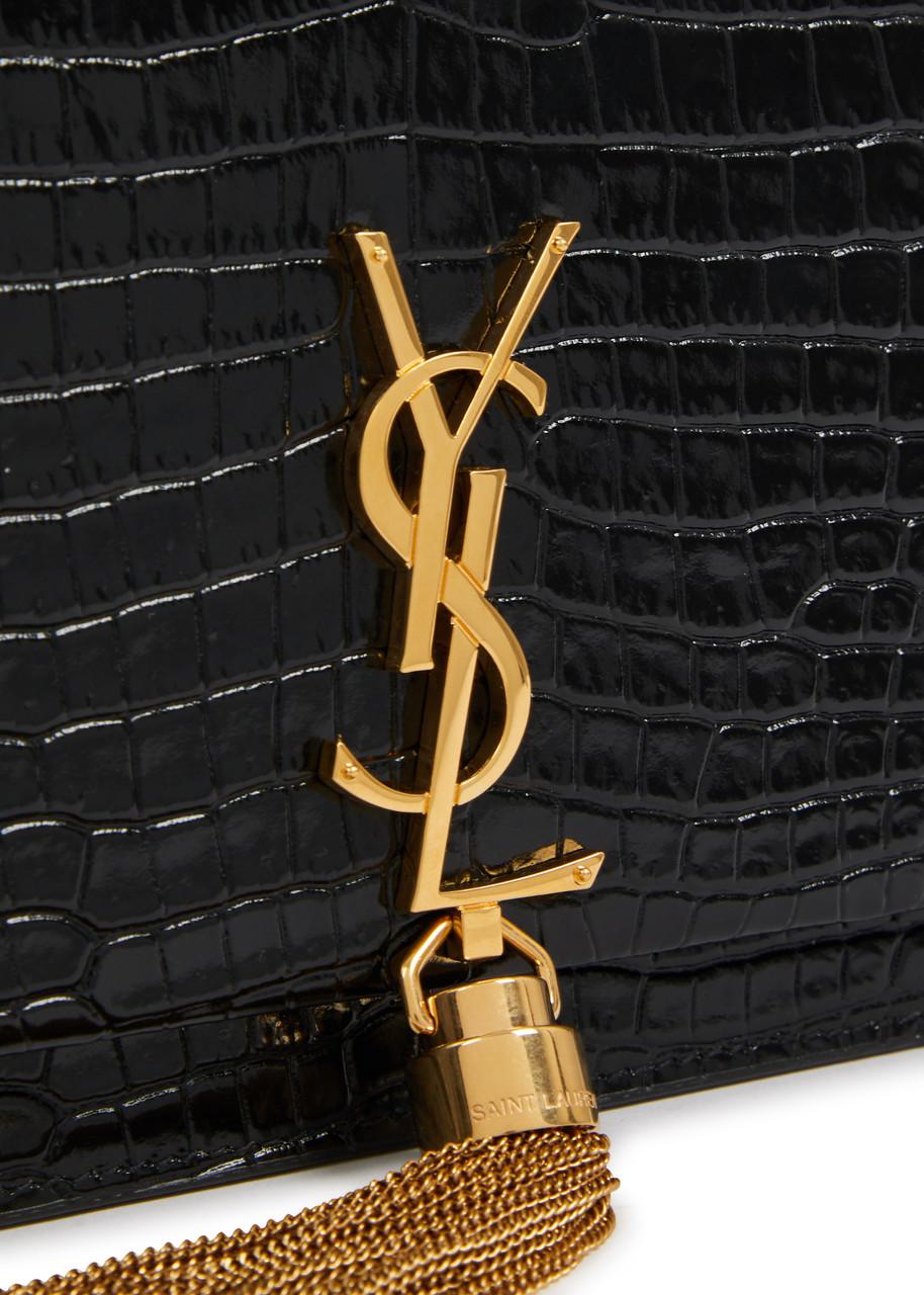 ysl wallet on chain gold
