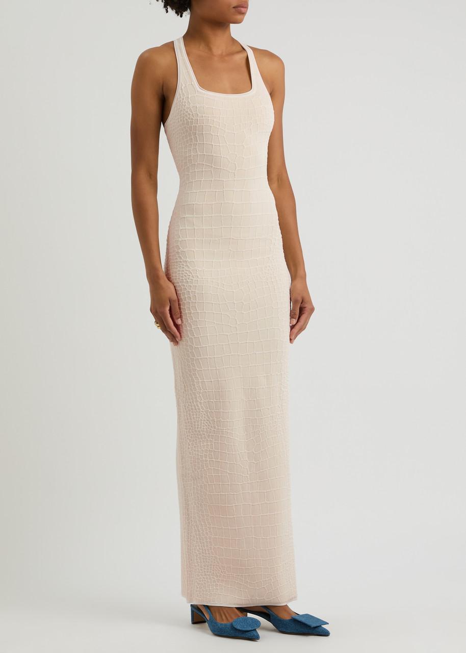 Jacquemus La Robe Scala Stretch-Knit Maxi Dress in White Lyst