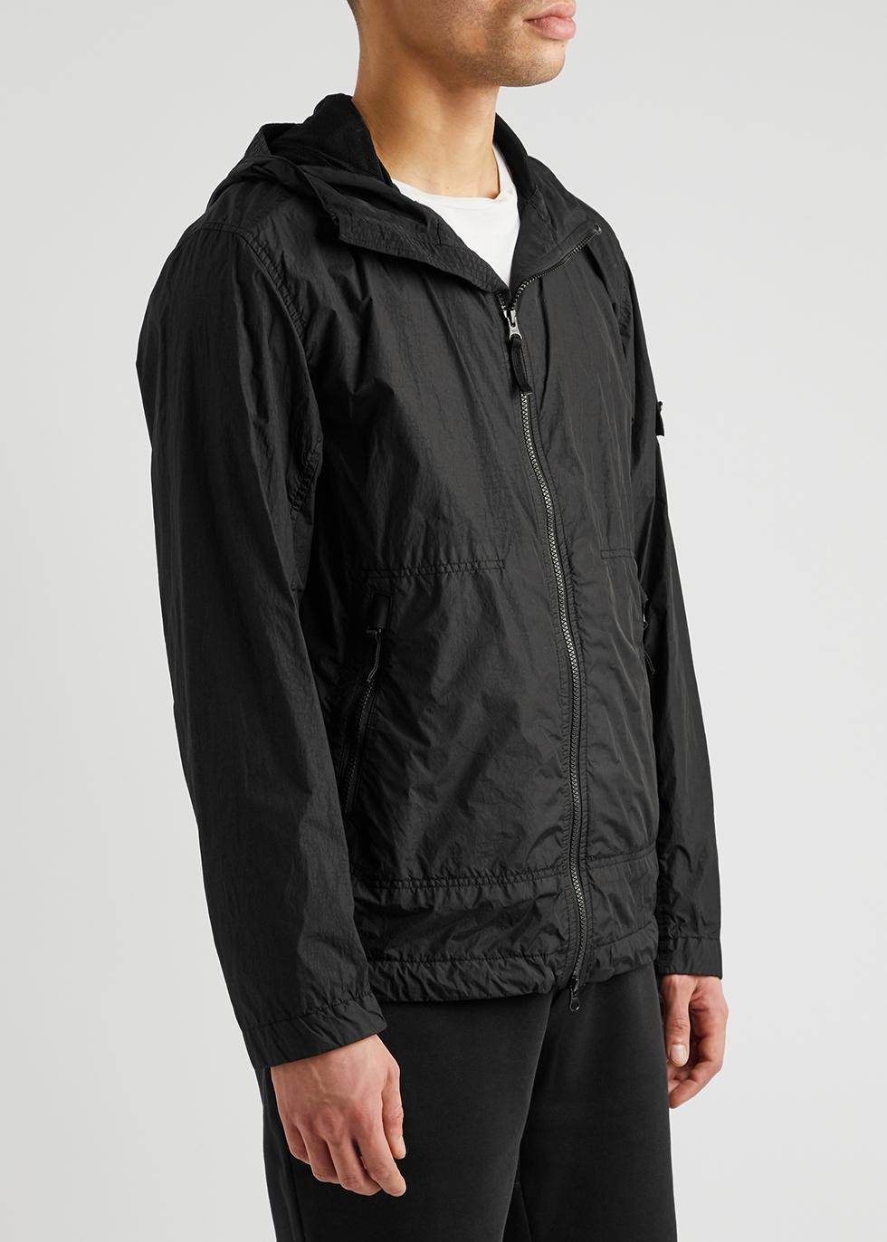 Stone island lamy velour hotsell zip hooded shell jacket