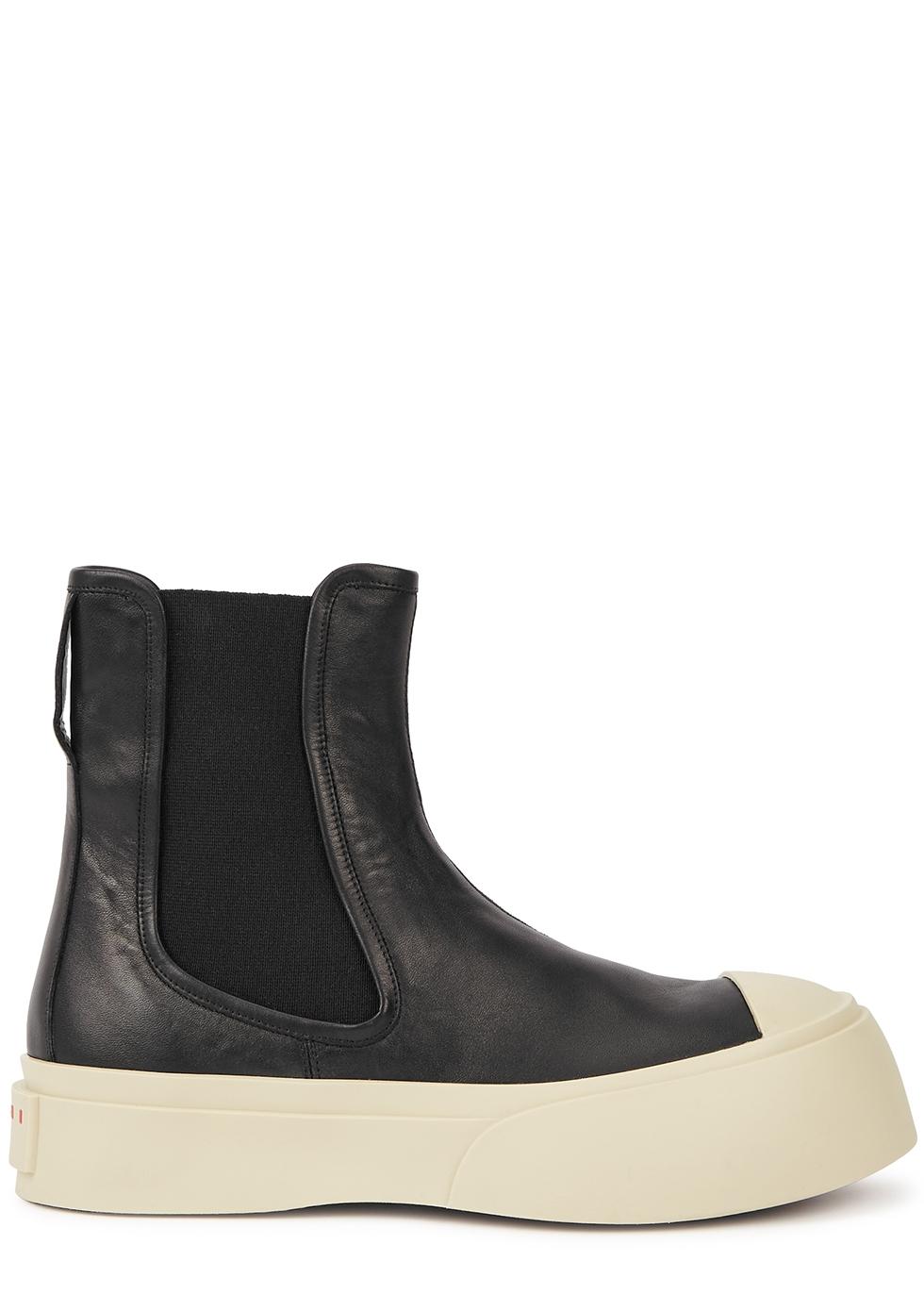 Marni Pablo Leather Chelsea Boots in Black | Lyst UK