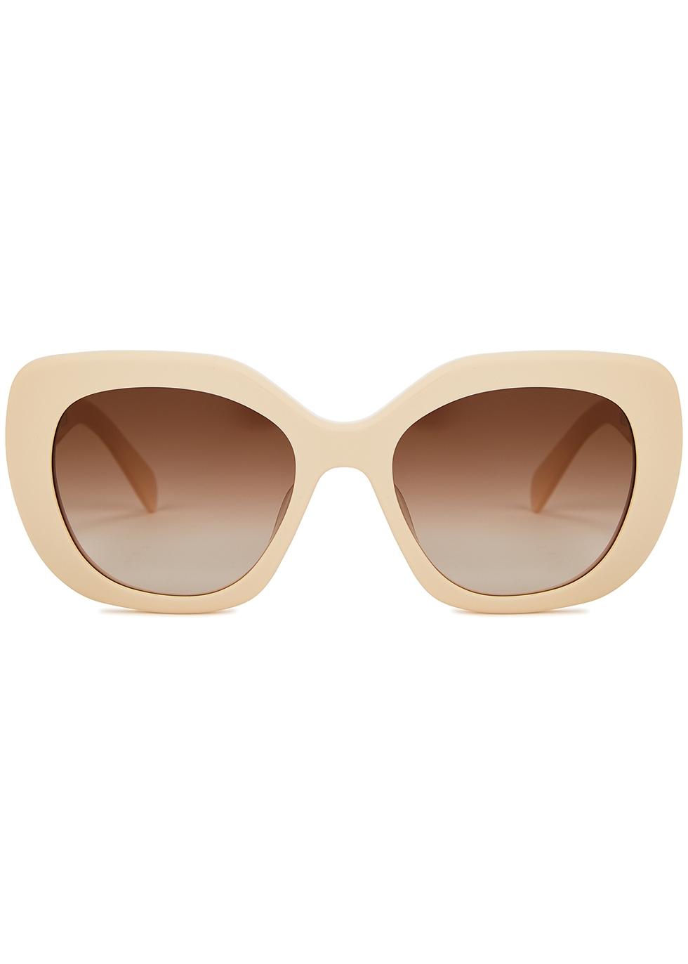 Celine Oversized Oval-frame Sunglasses in Brown | Lyst