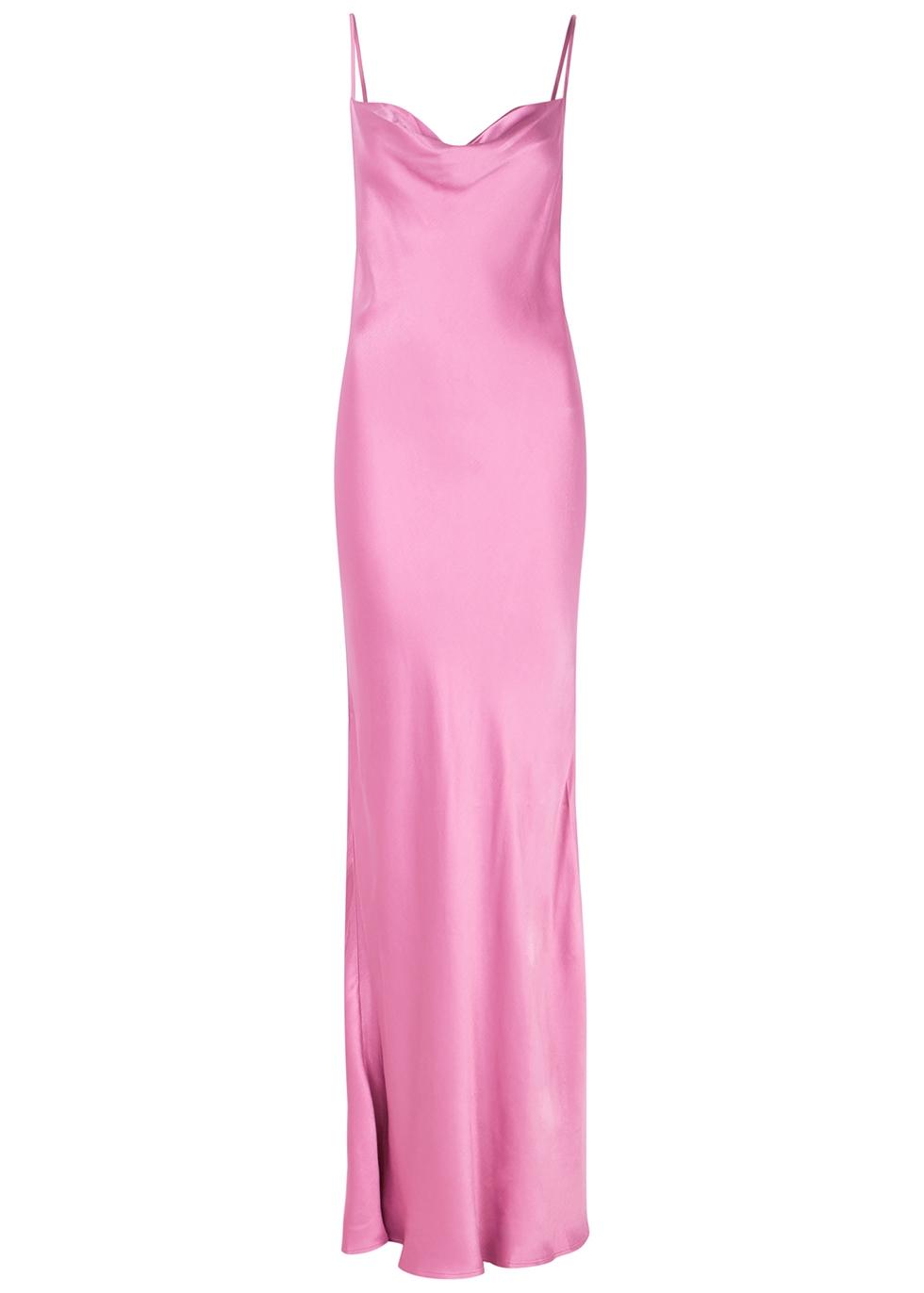 Bec & Bridge Lucie Pink Satin Maxi Dress | Lyst