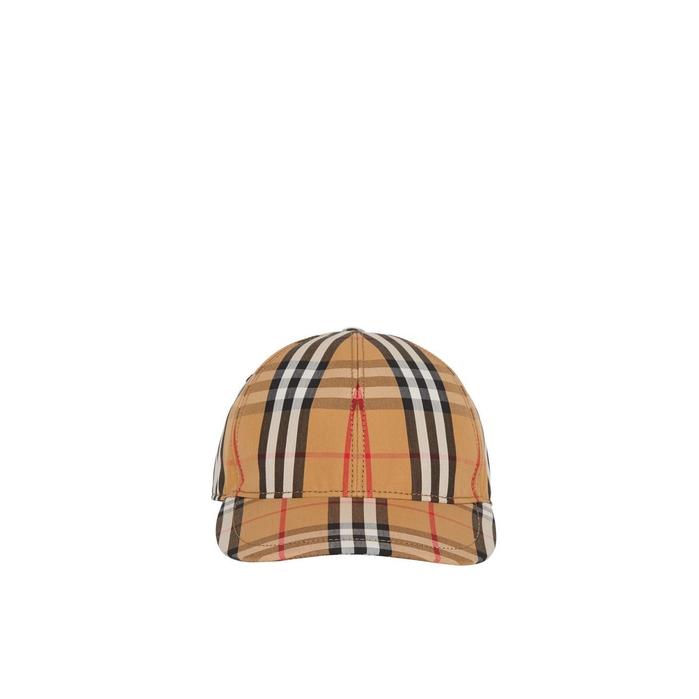 Burberry Cotton Plaid Cap in Brown - Lyst