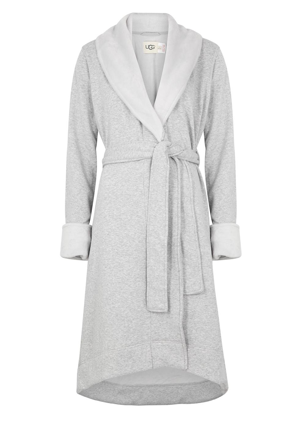 UGG Duffield Ii Fleecelined Cotton Jersey Robe in Light Grey (Gray) Lyst