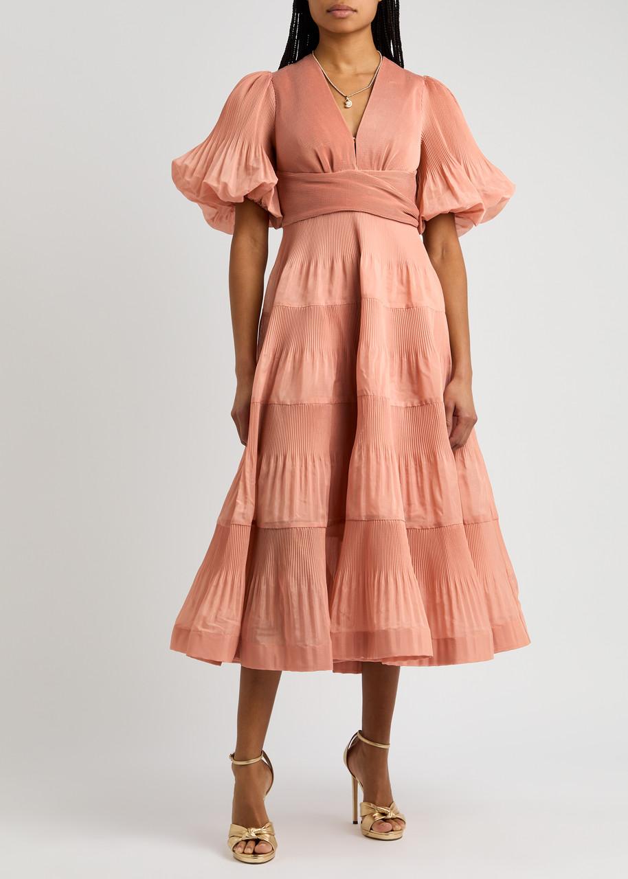 zimmermann plisse midi dress Zimmermann | Steel blue pleated Midi dress | Women