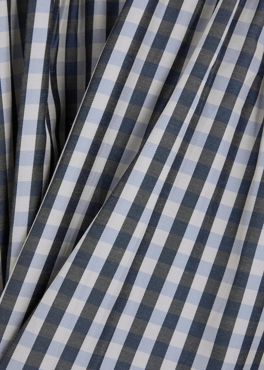 Sister Jane Cindy Checked Woven Midi Dress in Blue | Lyst