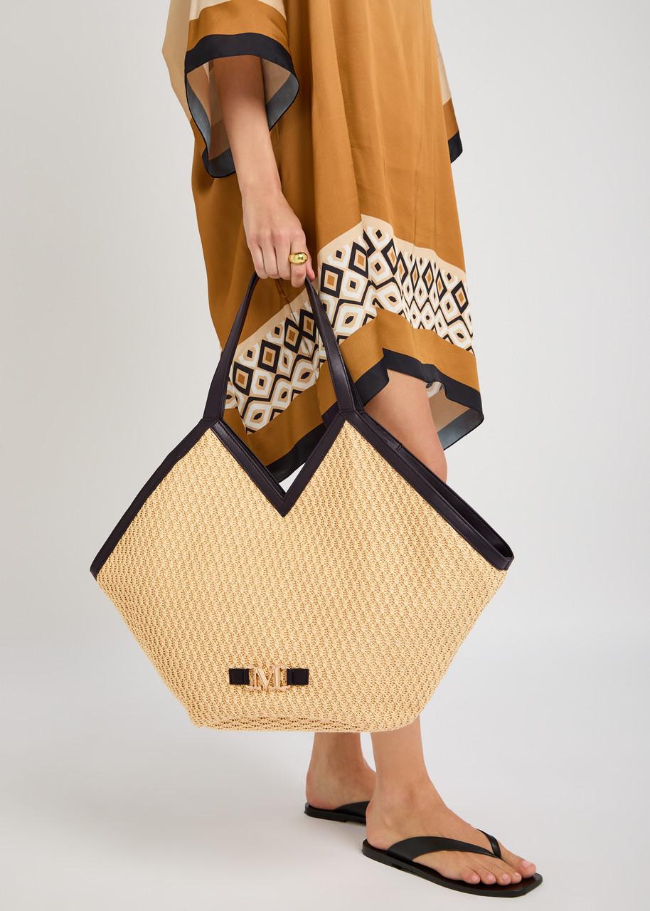 Max Mara ルイージ ラフィア トートバッグ 25SS new/Max Mara ルイージラフィアトートバッグ Bag Beige