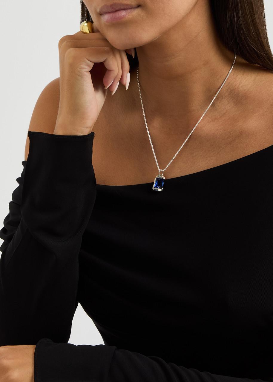 Bleue Burnham The Rose Pendant Sterling Necklace in Black | Lyst UK
