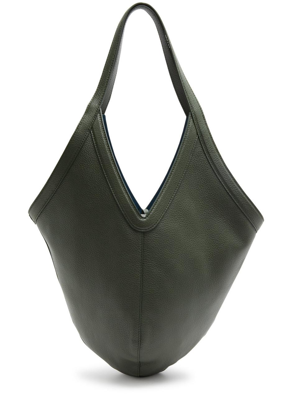 Mansur Gavriel Soft M Small Leather Tote in Green | Lyst