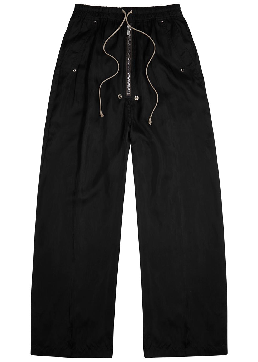 Rick Owens Geth Belas Black Wide-leg Trousers for Men | Lyst