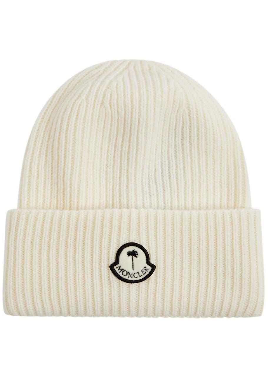 moncler cream beanie