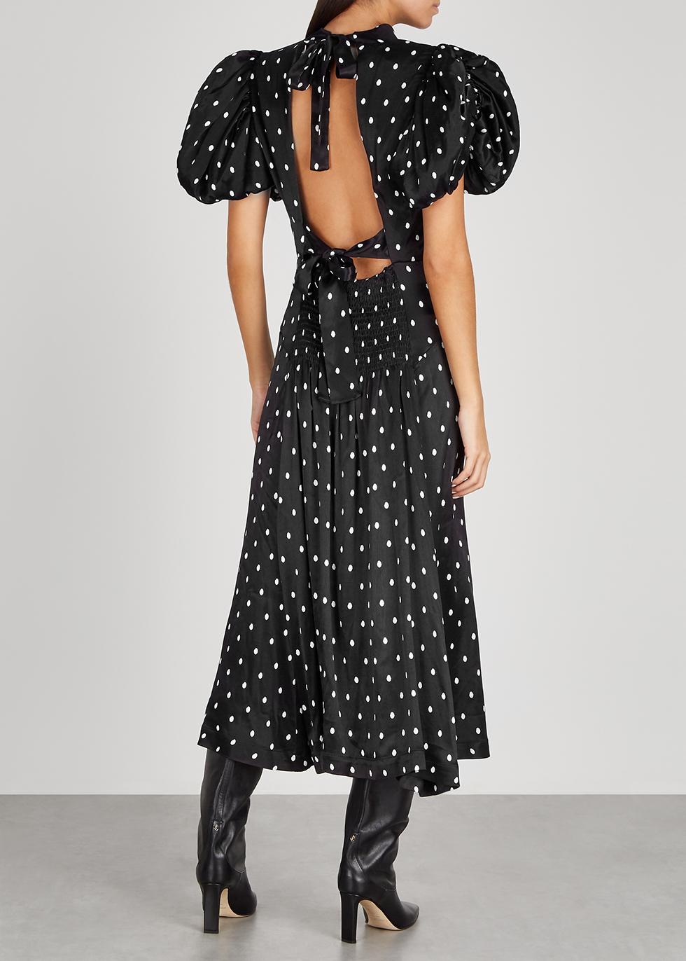 black polka dot dress