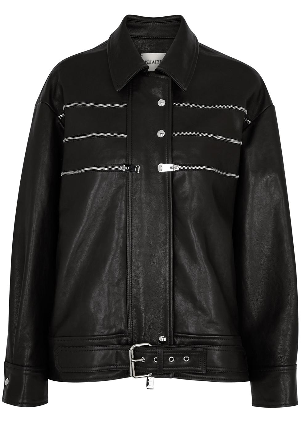 Khaite Tania Leather Jacket in Black | Lyst
