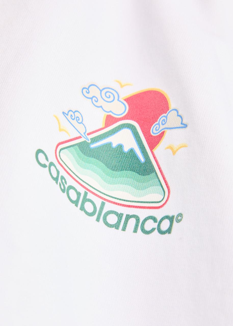【CASABLANCA】Montage OnduleeプリントコットンTシャツ Montagne Ondulee T-Shirt | Casablanca Paris